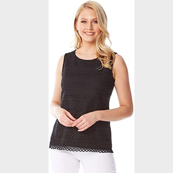 French Connection Silk Trim Ruffle Tank Top - Picture 6 of 7